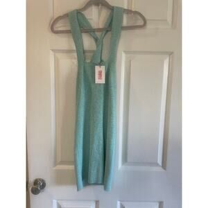 NWT Solid & Striped Greek Blue Marissa Ribbed Mini Dress size medium